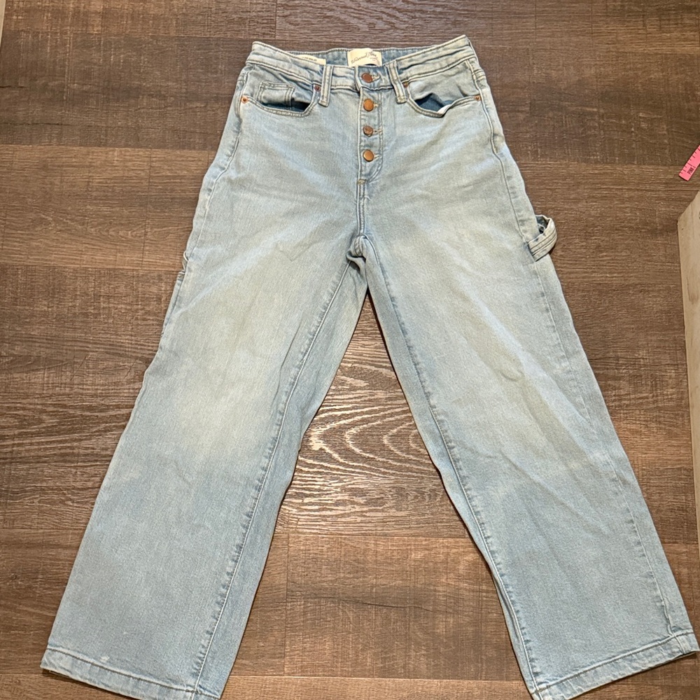Light Blue Wide-Leg carpenter Jeans